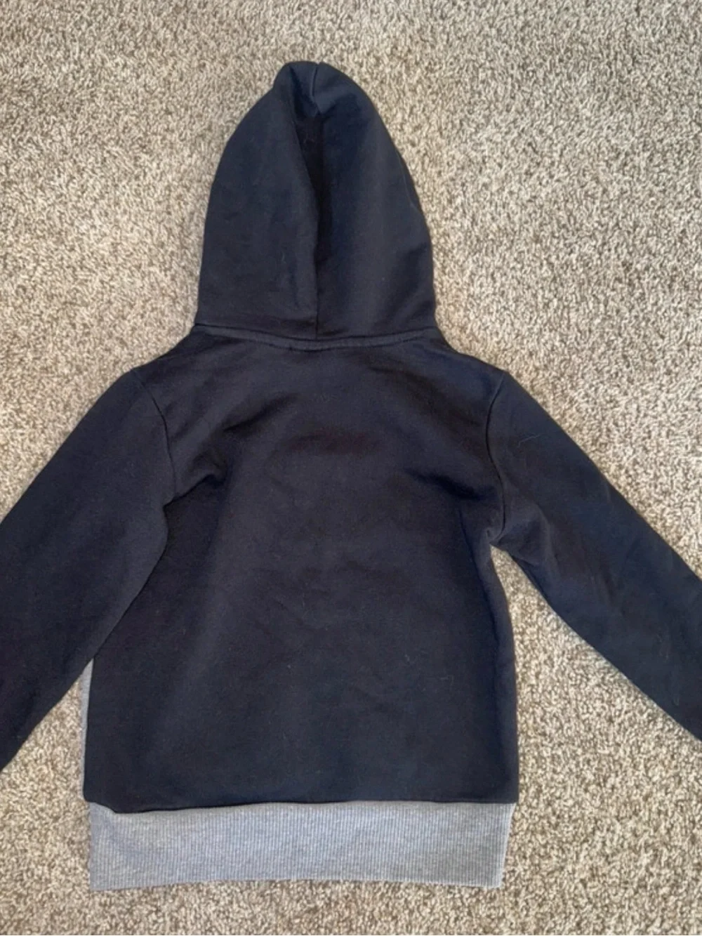 Children’s Place Kids' Black and Gray Colorblock Hoodie